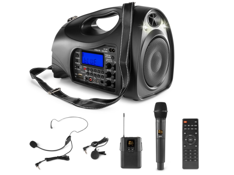 Vonyx ST016 --Sistema Personal PA con micrÃ³fono inalÃ¡mbrico UHF Combi